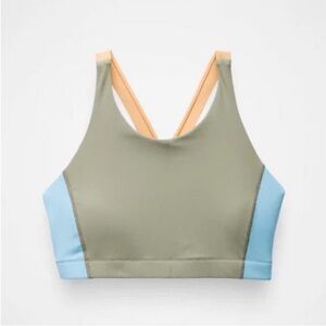 Prana Baja Bound Bikini Top Sweet Agave Color Block Size XL